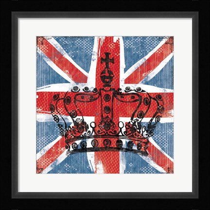 Framed Union Jack Crown 2 Print