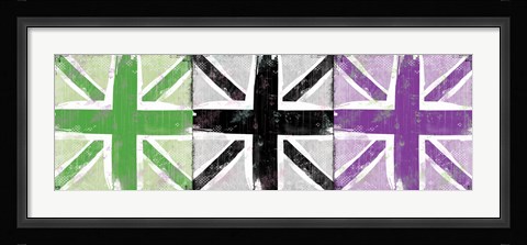 Framed Union Jack Three Square II Print