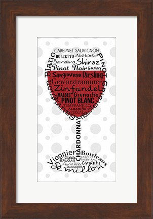 Framed Red Wine 1 Print