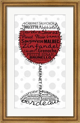 Framed Red Wine 2 Print
