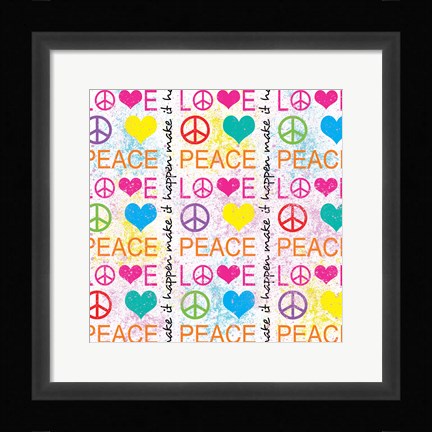 Framed Peace Love 1 Print