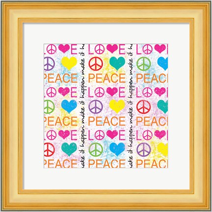 Framed Peace Love 1 Print