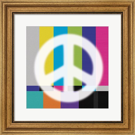 Framed White Peace Print