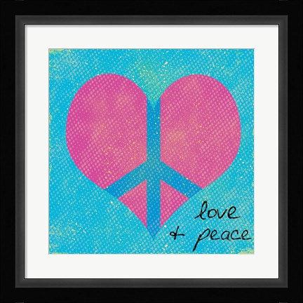 Framed Love and Peace 2 Print