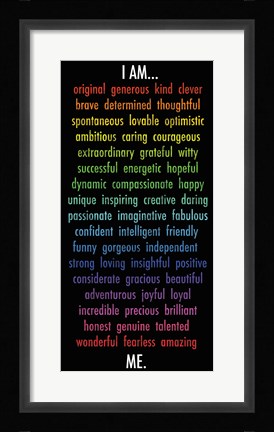Framed I Am Print