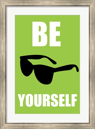 Framed Be Yourself - Green Print