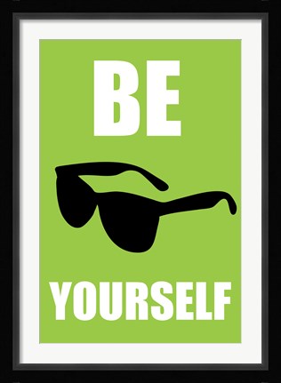 Framed Be Yourself - Green Print