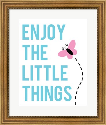 Framed Enjoy The Little Things - Butterfly Print