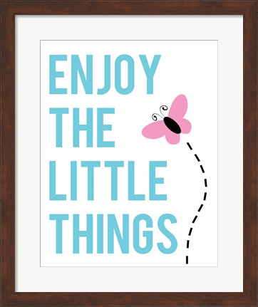 Framed Enjoy The Little Things - Butterfly Print
