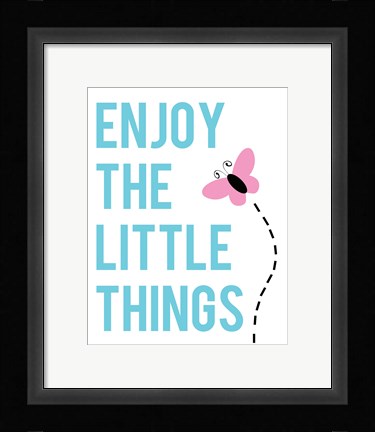 Framed Enjoy The Little Things - Butterfly Print