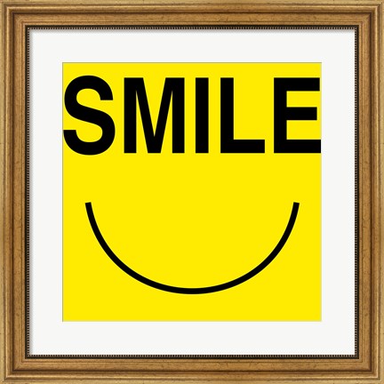 Framed Smile - Yellow Print