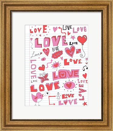Framed Love Notes Print