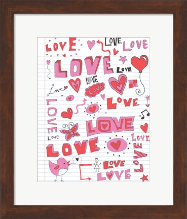 Framed Love Notes Print