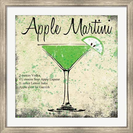 Framed Apple Martini Print