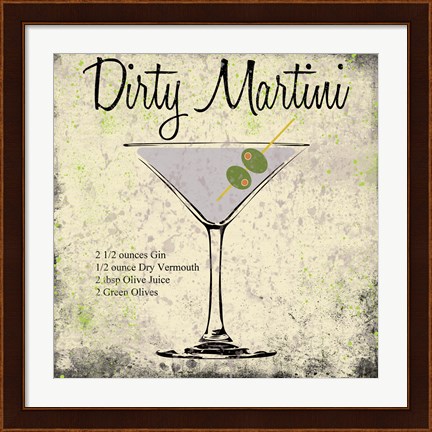 Framed Dirty Martini Print