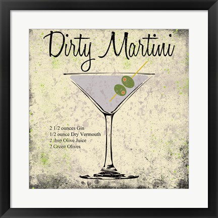 Framed Dirty Martini Print