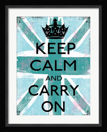 Framed Keep Calm And Carry On 4 Print