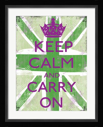 Framed Keep Calm And Carry On 5 Print