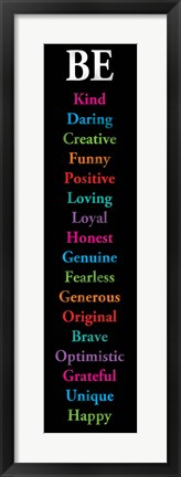Framed Be Kind 2 Print