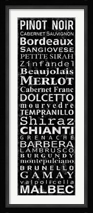 Framed Pnot Noir - Black Print