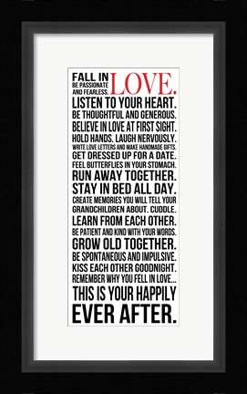 Framed Fall in Love 1 Print