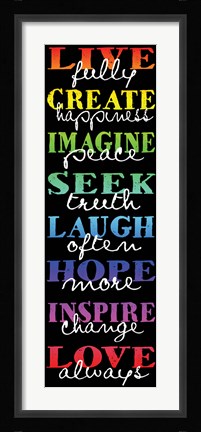 Framed Live Fully 1 Print