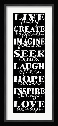 Framed Live Fully 2 Print