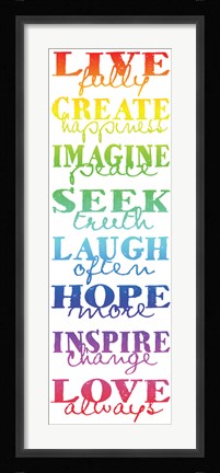 Framed Live Fully 4 Print