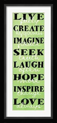 Framed Live Fully 5 Print