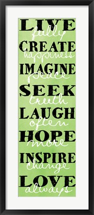 Framed Live Fully 5 Print