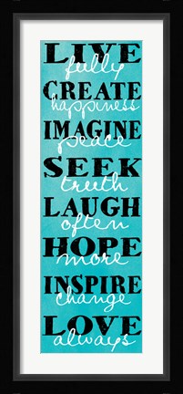 Framed Live Fully 6 Print