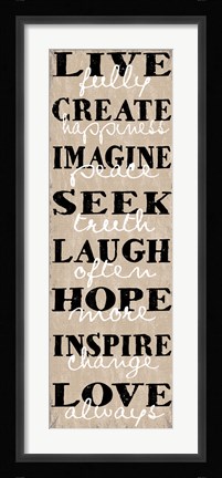 Framed Live Fully 9 Print