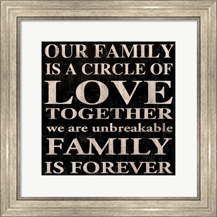 Framed Our Family 3 Print