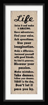 Framed Life 3 Print