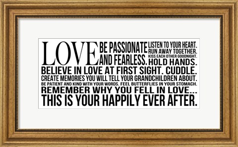 Framed Be Passionate 1 Print