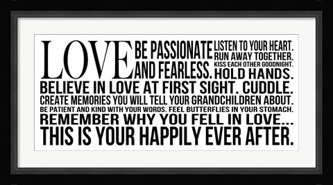 Framed Be Passionate 1 Print