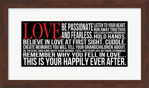 Framed Be Passionate 2 Print