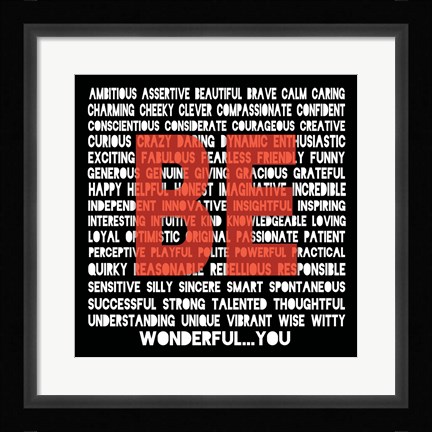 Framed Be Ambitious Print