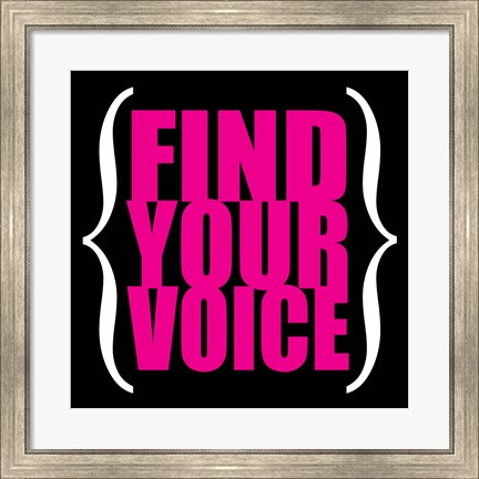 Framed Find Your Voice 5 Print
