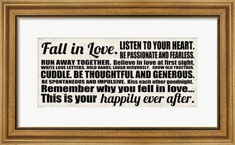 Framed Fall in Love 7 Print
