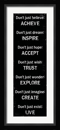 Framed Achieve Inspire Accept 1 Print