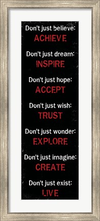Framed Achieve Inspire Accept 2 Print