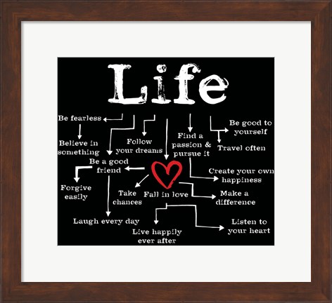 Framed Life Chart 2 Print