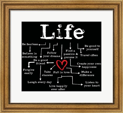 Framed Life Chart 2 Print