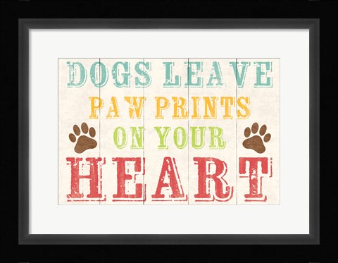 Framed Dogs Leave Paw Prints 1 Print