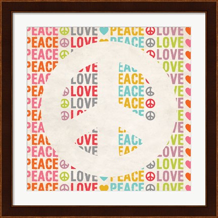 Framed Peace Love 2 Print