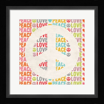 Framed Peace Love 2 Print