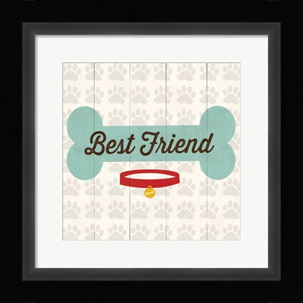 Framed Best Friend - Bone Print