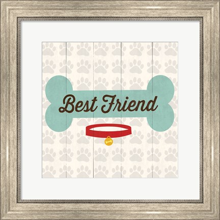 Framed Best Friend - Bone Print