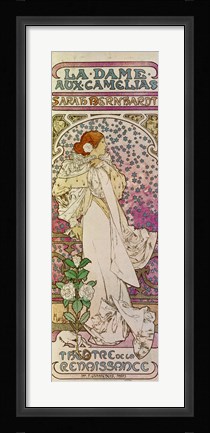 Framed La Dame aux Camelias, Sarah Bernhardt, Paris 1894 Print